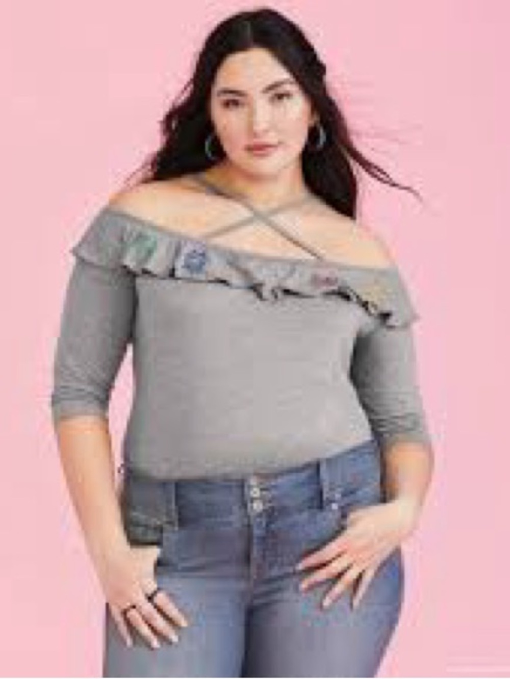 Torrid x Sailor Moon Sailor Scouts Icon Cold Shoulder Ruffle Top